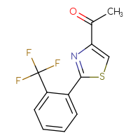 Chemical structure of 1-{2-[2-(trifluoromethyl)phenyl]-1,3-thiazol-4-yl}ethan-1-one - CSSB00001192713