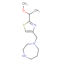 Chemical structure of 1-{[2-(1-methoxyethyl)-1,3-thiazol-4-yl]methyl}-1,4-diazepane - CSSB00000685715