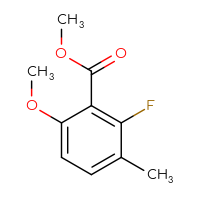 Chemical structure of methyl 2-fluoro-6-methoxy-3-methylbenzoate - CSSB00037921787