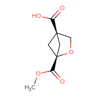 Chemical structure of (1r,4r)-1-(methoxycarbonyl)-2-oxabicyclo[2.1.1]hexane-4-carboxylic acid - CSSB14948340324