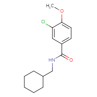 Chemical structure of 3-chloro-N-(cyclohexylmethyl)-4-methoxybenzamide - CSSB00047310350