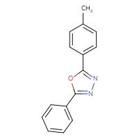 Chemical structure of 2-(4-methylphenyl)-5-phenyl-1,3,4-oxadiazole - CSSB00026601675