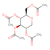 Chemical structure of [(2R,3R,4R,5S)-3,4,5-tris(acetyloxy)oxan-2-yl]methyl acetate - CSSB00134617791