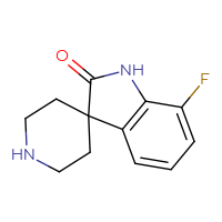 Chemical structure of 7-fluoro-1,2-dihydrospiro[indole-3,4'-piperidin]-2-one - CSSB00010124751