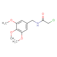 Chemical structure of 2-chloro-N-[(3,4,5-trimethoxyphenyl)methyl]acetamide - CSSB00000620726