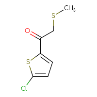 Chemical structure of 1-(5-chlorothiophen-2-yl)-2-(methylsulfanyl)ethan-1-one - CSSB00011399485