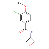 Chemical structure of 3-chloro-4-methoxy-N-(oxetan-3-yl)benzamide - CSSB00099537792