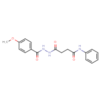 Chemical structure of 3-[N'-(4-methoxybenzoyl)hydrazinecarbonyl]-N-phenylpropanamide - CSSB00026734605