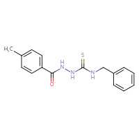 Chemical structure of N-[(benzylcarbamothioyl)amino]-4-methylbenzamide - CSSB00000003243