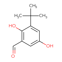 Chemical structure of 3-tert-butyl-2,5-dihydroxybenzaldehyde - CSSB00009853522