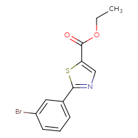 Chemical structure of ethyl 2-(3-bromophenyl)-1,3-thiazole-5-carboxylate - CSSB00020649168