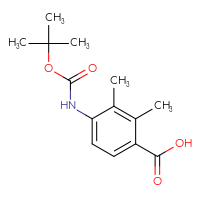 Chemical structure of 4-{[(tert-butoxy)carbonyl]amino}-2,3-dimethylbenzoic acid - CSSB00116223622