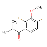 Chemical structure of 1-(2,4-difluoro-3-methoxyphenyl)-2-methylpropan-1-one - CSSB03549161745