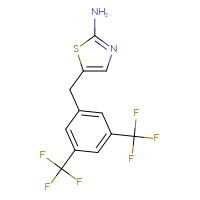 Chemical structure of 5-{[3,5-bis(trifluoromethyl)phenyl]methyl}-1,3-thiazol-2-amine - CSSB00000736097