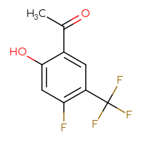 Chemical structure of 1-[4-fluoro-2-hydroxy-5-(trifluoromethyl)phenyl]ethan-1-one - CSSB00010982735