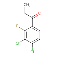 Chemical structure of 1-(3,4-dichloro-2-fluorophenyl)propan-1-one - CSSB14816073287