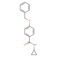 Chemical structure of 4-(benzyloxy)-N-cyclopropylbenzamide - CSSB00000155651