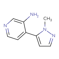 Chemical structure of 4-(1-methyl-1H-pyrazol-5-yl)pyridin-3-amine - CSSB00013191368