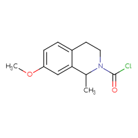 Chemical structure of 7-methoxy-1-methyl-1,2,3,4-tetrahydroisoquinoline-2-carbonyl chloride - CSSB14964944125