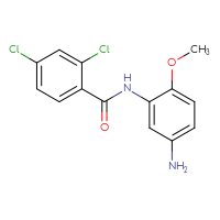 Chemical structure of N-(5-amino-2-methoxyphenyl)-2,4-dichlorobenzamide - CSSB00025754095