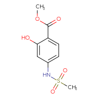 Chemical structure of methyl 2-hydroxy-4-methanesulfonamidobenzoate - CSSB02145205221