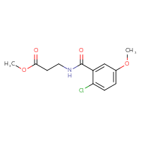 Chemical structure of methyl 3-[(2-chloro-5-methoxyphenyl)formamido]propanoate - CSSB06287846225