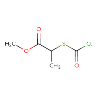 Chemical structure of methyl 2-[(chlorocarbonyl)sulfanyl]propanoate - CSSB21432458367