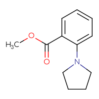 Chemical structure of methyl 2-(pyrrolidin-1-yl)benzoate - CSSB00010175380