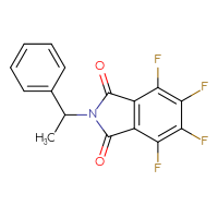 Chemical structure of 4,5,6,7-tetrafluoro-2-(1-phenylethyl)-2,3-dihydro-1H-isoindole-1,3-dione - CSSB20621788253