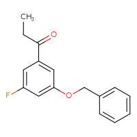 Chemical structure of 1-[3-(benzyloxy)-5-fluorophenyl]propan-1-one - CSSB20879094291
