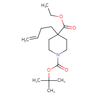 Chemical structure of 1-tert-butyl 4-ethyl 4-(but-3-en-1-yl)piperidine-1,4-dicarboxylate - CSSB00010410967