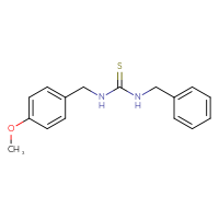 Chemical structure of 1-benzyl-3-[(4-methoxyphenyl)methyl]thiourea - CSSB00016864817