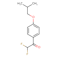Chemical structure of 2,2-difluoro-1-[4-(2-methylpropoxy)phenyl]ethan-1-one - CSSB20813962978