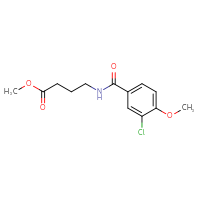 Chemical structure of methyl 4-[(3-chloro-4-methoxyphenyl)formamido]butanoate - CSSB02018694428