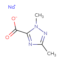 Chemical structure of sodium dimethyl-1H-1,2,4-triazole-5-carboxylate - CSSB21474900088