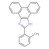 Chemical structure of 2-(2-methylphenyl)-1H-phenanthro[9,10-d]imidazole - CSSB00132630643
