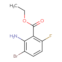 Chemical structure of ethyl 2-amino-3-bromo-6-fluorobenzoate - CSSB00012775543