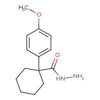 Chemical structure of 1-(4-methoxyphenyl)cyclohexane-1-carbohydrazide - CSSB00138414803