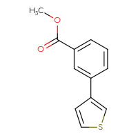 Chemical structure of methyl 3-(thiophen-3-yl)benzoate - CSSB00010164362