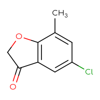 Chemical structure of 5-chloro-7-methyl-2,3-dihydro-1-benzofuran-3-one - CSSB00000732406