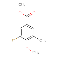 Chemical structure of methyl 3-fluoro-4-methoxy-5-methylbenzoate - CSSB00032448055