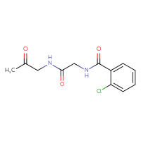 Chemical structure of 2-[(2-chlorophenyl)formamido]-N-(2-oxopropyl)acetamide - CSSB00044226850