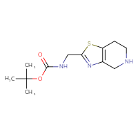 Chemical structure of tert-butyl N-({4H,5H,6H,7H-[1,3]thiazolo[4,5-c]pyridin-2-yl}methyl)carbamate - CSSB00025777188