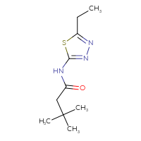Chemical structure of N-(5-ethyl-1,3,4-thiadiazol-2-yl)-3,3-dimethylbutanamide - CSSB00000001354