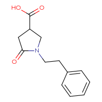 Chemical structure of 5-oxo-1-(2-phenylethyl)pyrrolidine-3-carboxylic acid - CSSB00000261240