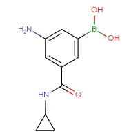 Chemical structure of [3-amino-5-(cyclopropylcarbamoyl)phenyl]boronic acid - CSSB00010380706