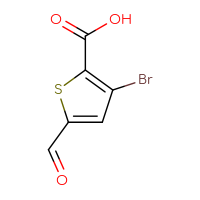 Chemical structure of 3-bromo-5-formylthiophene-2-carboxylic acid - CSSB00116219271