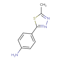 Chemical structure of 4-(5-methyl-1,3,4-thiadiazol-2-yl)aniline - CSSB00010309940