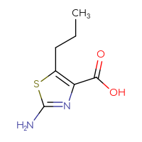 Chemical structure of 2-amino-5-propyl-1,3-thiazole-4-carboxylic acid - CSSB00000721841