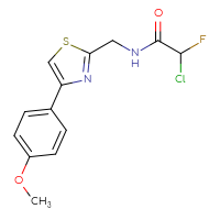 Chemical structure of 2-chloro-2-fluoro-N-{[4-(4-methoxyphenyl)-1,3-thiazol-2-yl]methyl}acetamide - CSSB21332101524